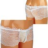 メンズ 総レースボクサー ホワイト(ランジェリー)